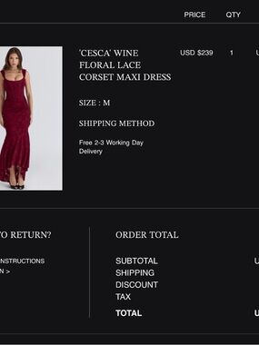 House of CB Wine Lace Corset Maxi Dress